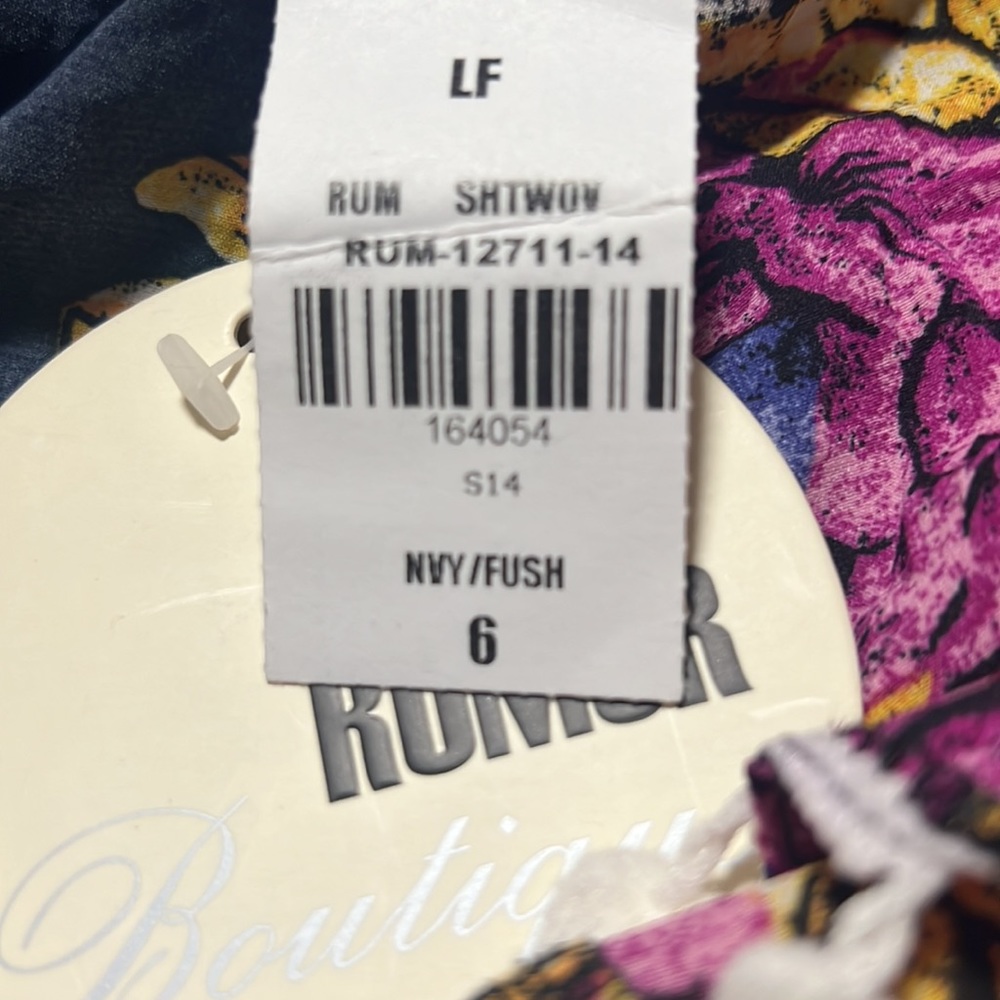 Rumor Boutique Floral Print Pom Pom Embellished Shorts - Picture 5 of 5